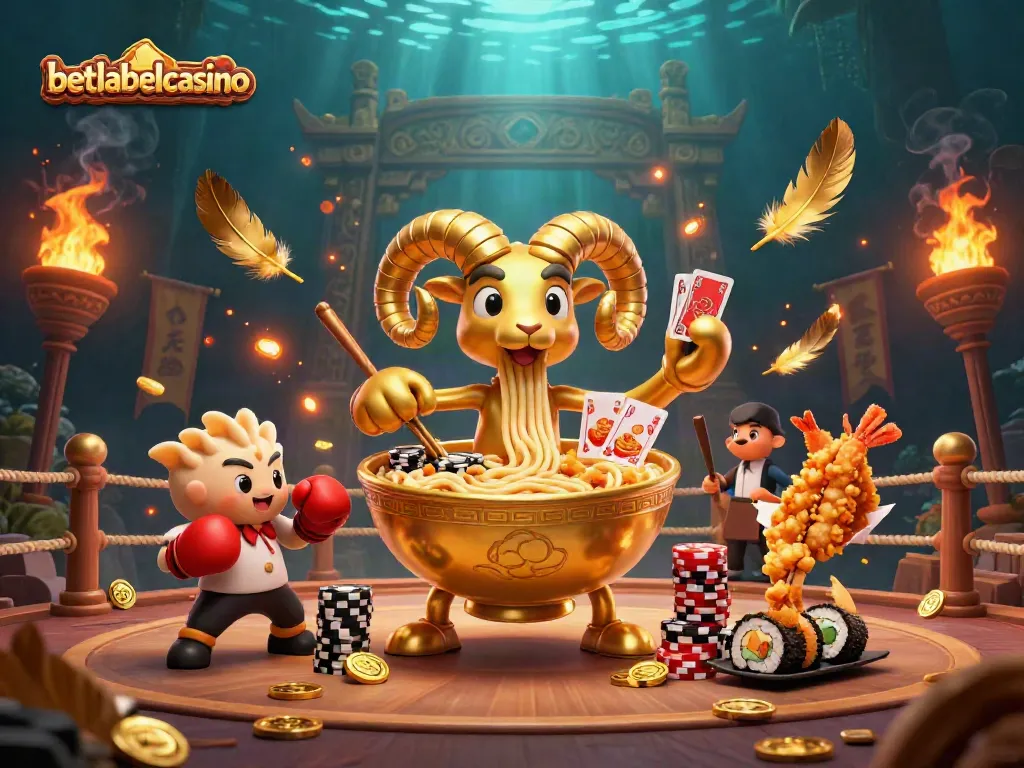 Experience thrilling action at betlabelcasino with vibrant characters, games, and gold coins.